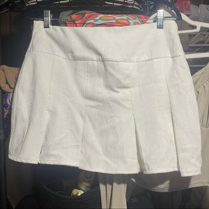 White Corduroy Tennis Skirt